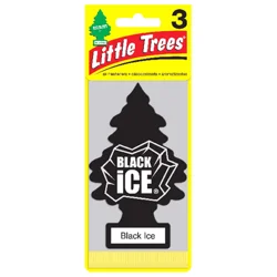 Little Trees Black Ice Air Fresheners 3 ea