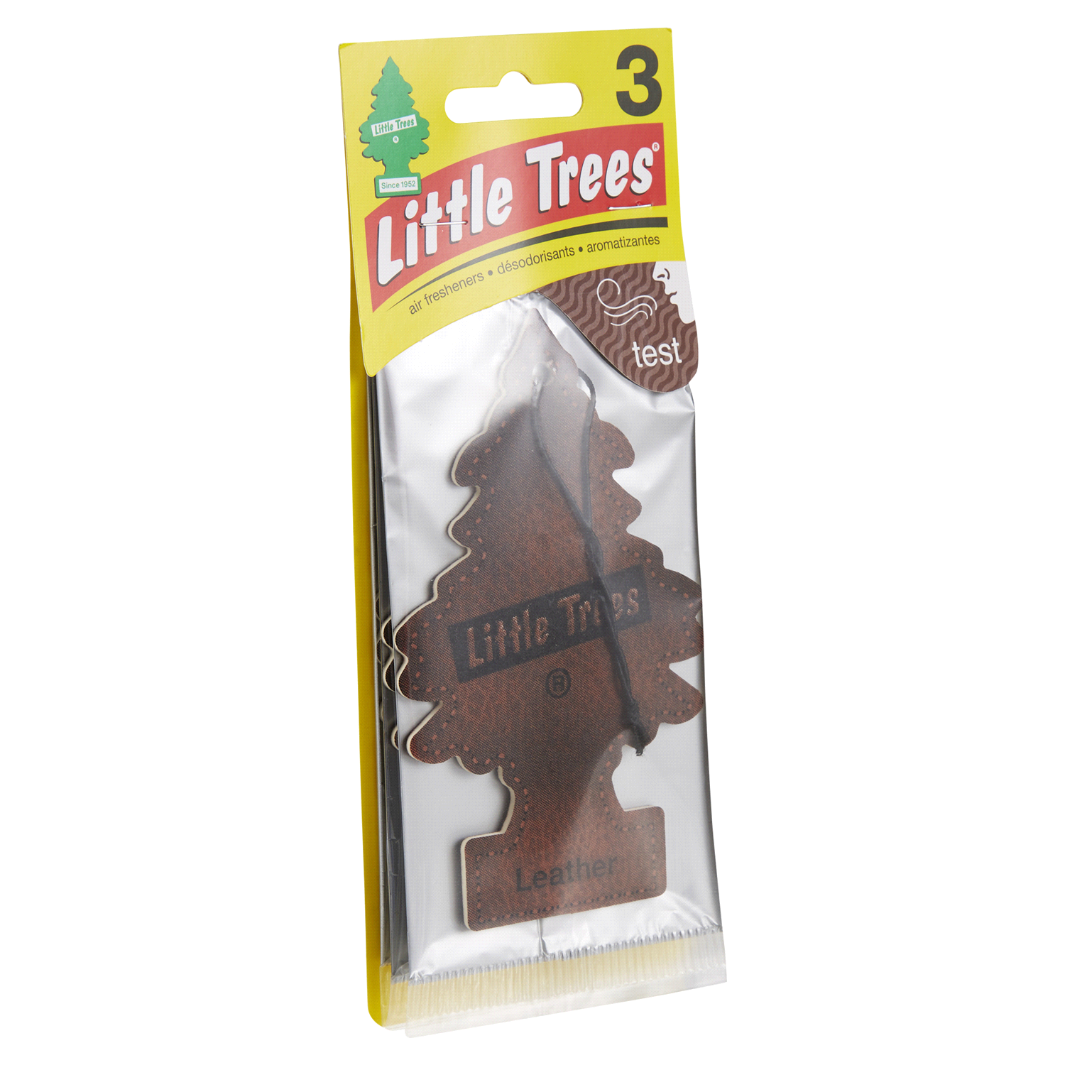 slide 4 of 5, Little Trees Leather Air Fresheners 3 ea, 3 ct