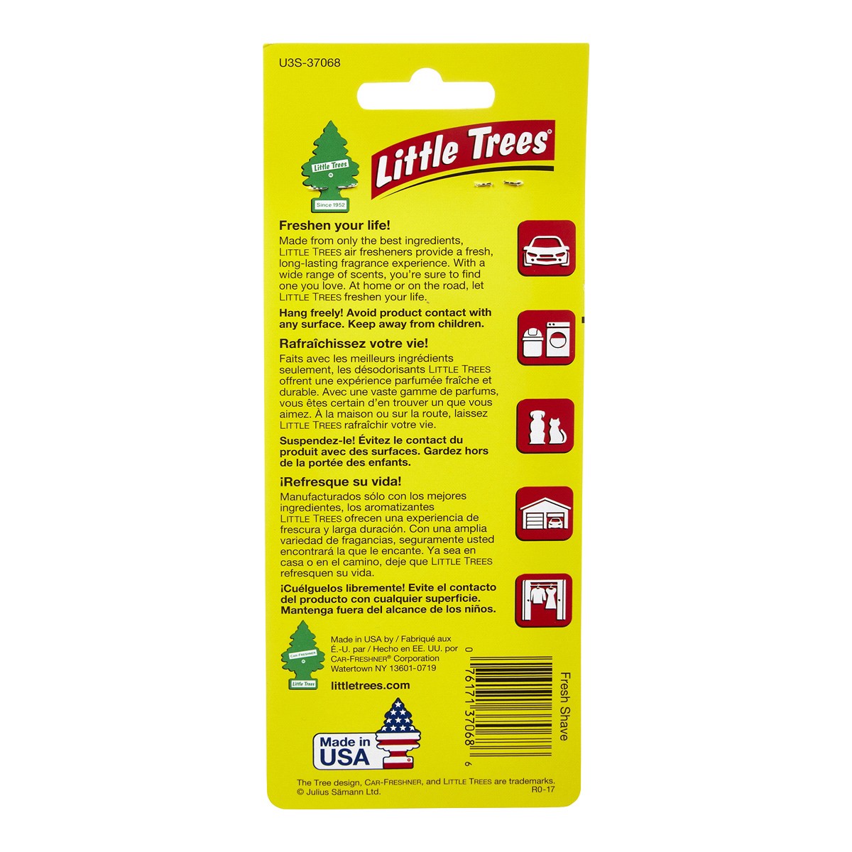 slide 2 of 2, Little Trees Fresh Shave Air Fresheners 3 ea, 3 ct