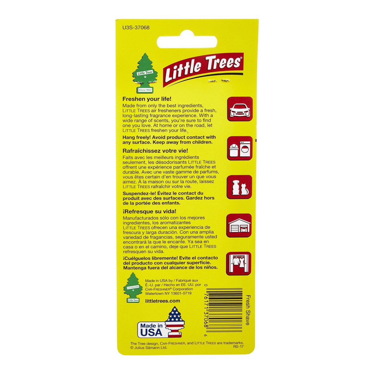 slide 2 of 2, Little Trees Fresh Shave Air Fresheners 3 ea, 3 ct