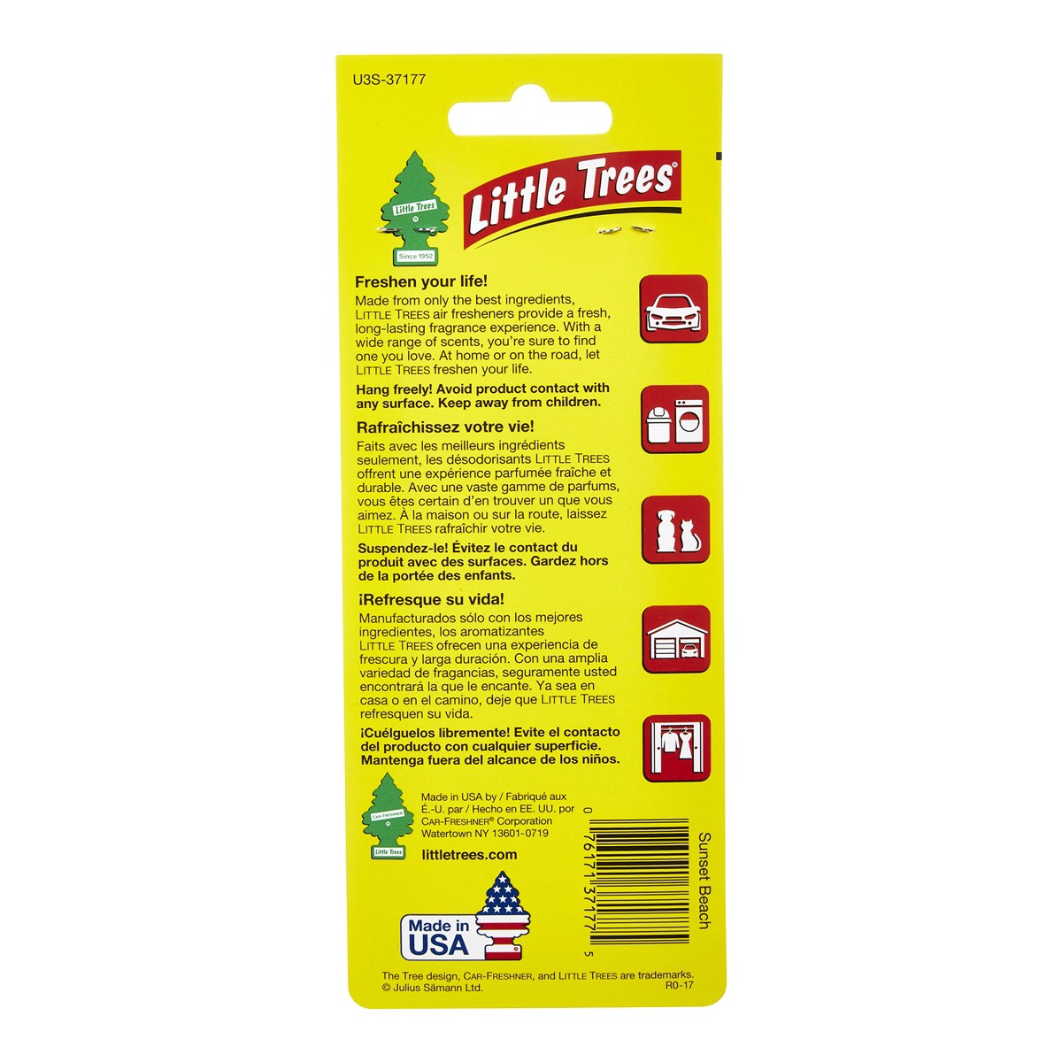 slide 2 of 2, Little Trees Sunset Beach Air Fresheners 3 ea, 3 ct