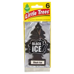 Little Trees Black Ice Air Fresheners 6 ea