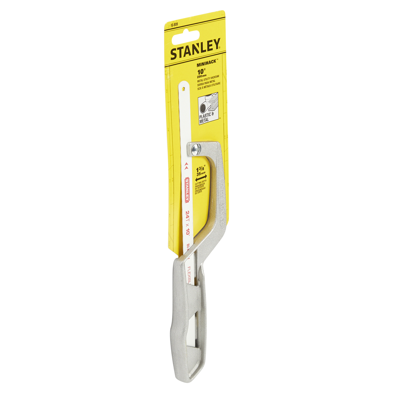slide 4 of 5, Stanley 10" Metal Mini-Hack Utility Saw, 10 in