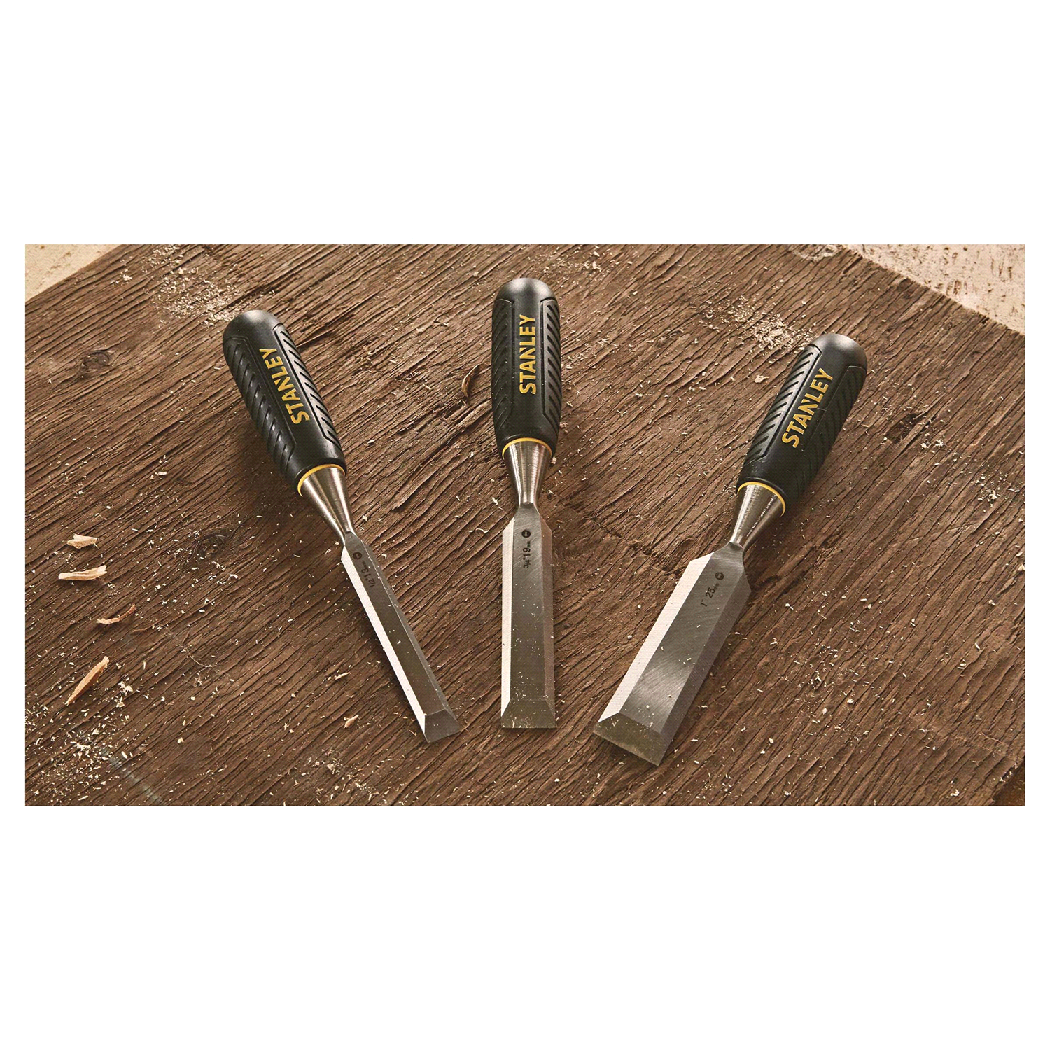 slide 2 of 2, Stanley Wood Chisel Set, 3 ct