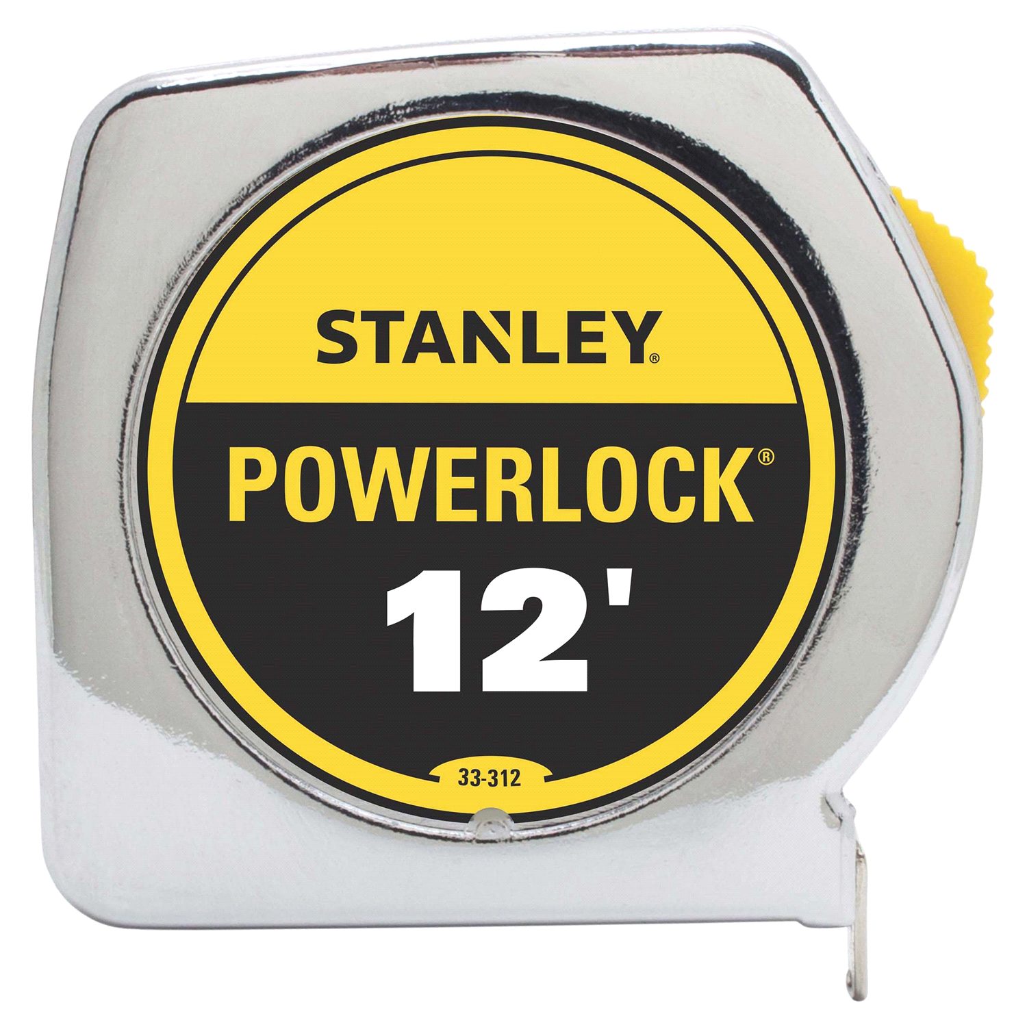 slide 1 of 2, STANLEY Powerlock Professional Tape Measure - Gray/Yellow, 12 ft
