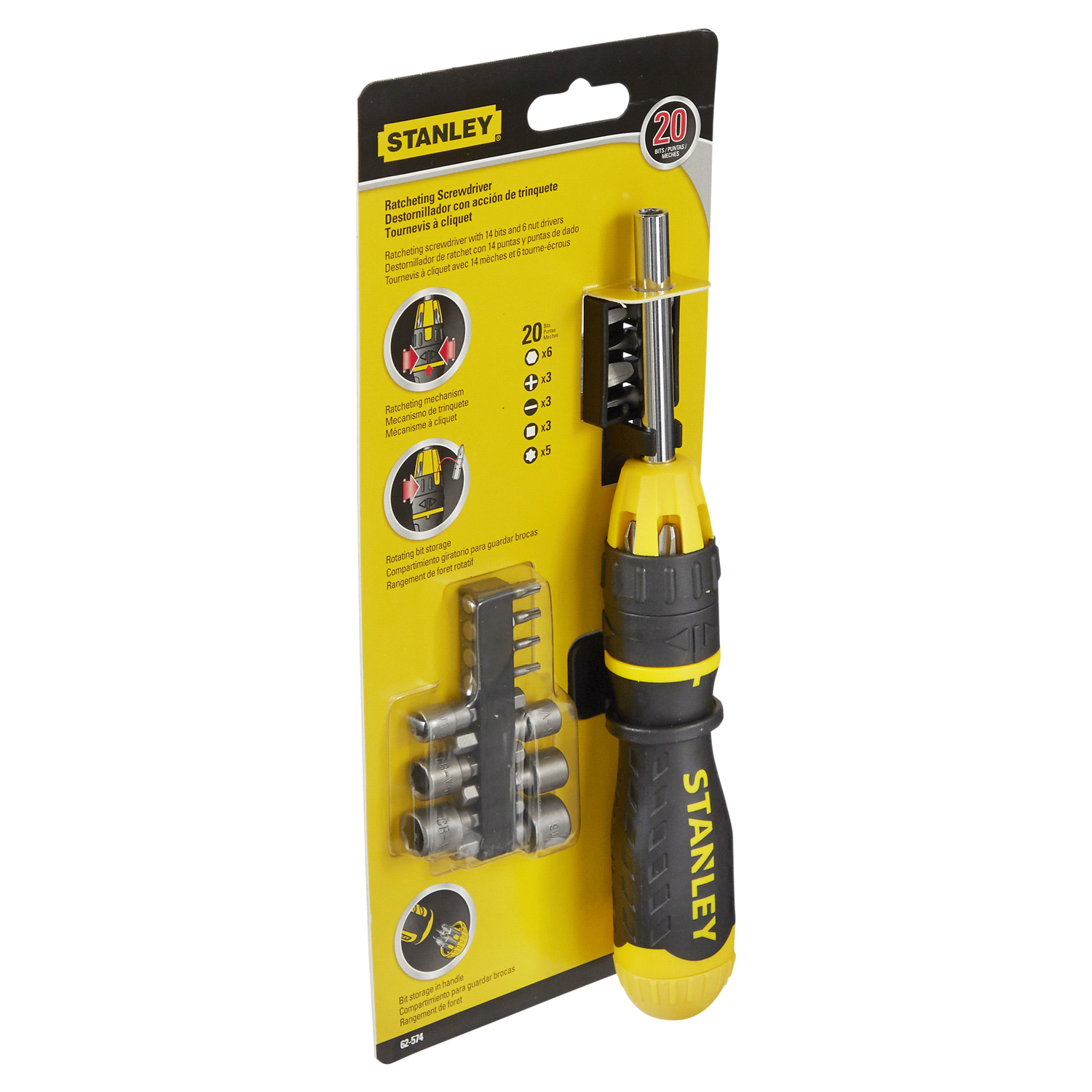 slide 4 of 5, STANLEY Ratcheting Screwdriver 1 ea, 1 ct