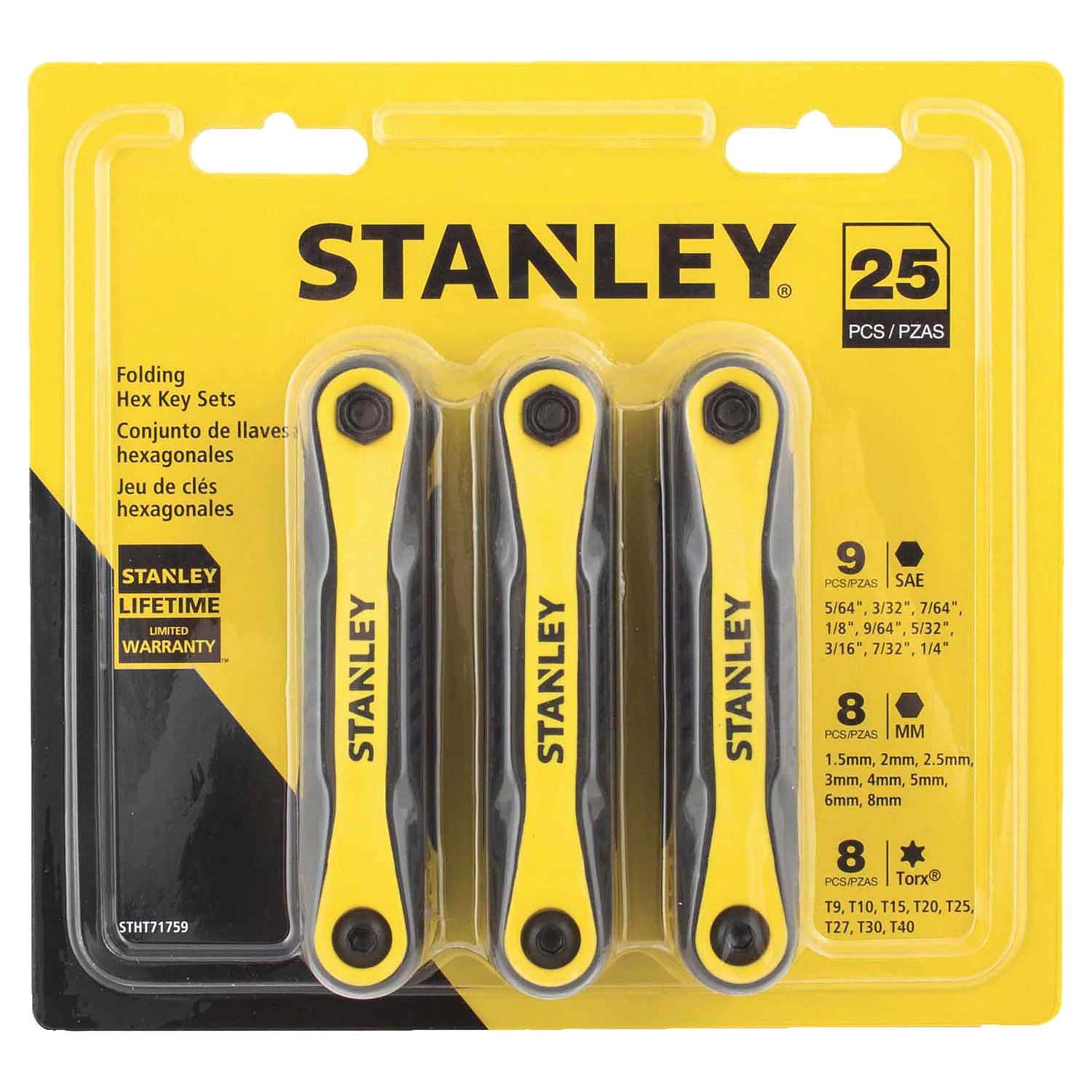 slide 1 of 2, STANLEY Hex Key Set, 25 ct, 3 ct