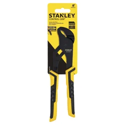 STANLEY 8 Inch Bi-Material Groove Joint Pliers - 84-034