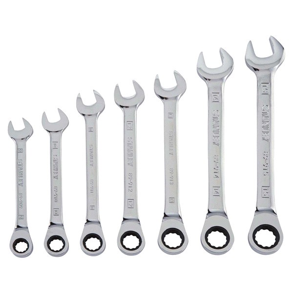 slide 3 of 5, Stanley Ratcheting Wrench Metric Set, 1 ct