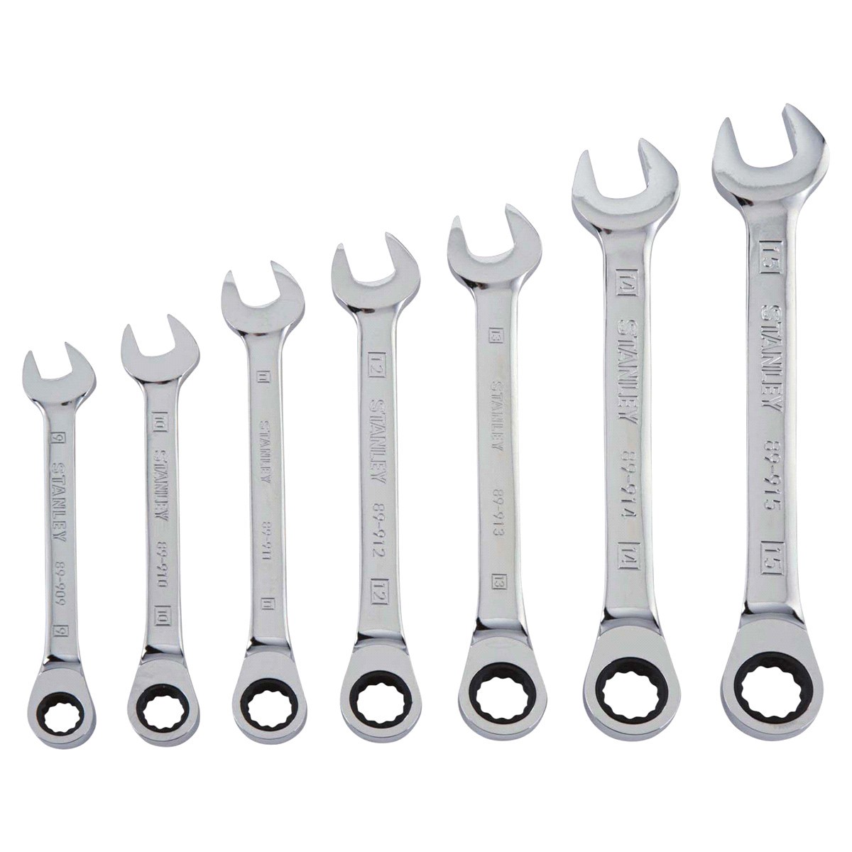 slide 2 of 5, Stanley Ratcheting Wrench Metric Set, 1 ct