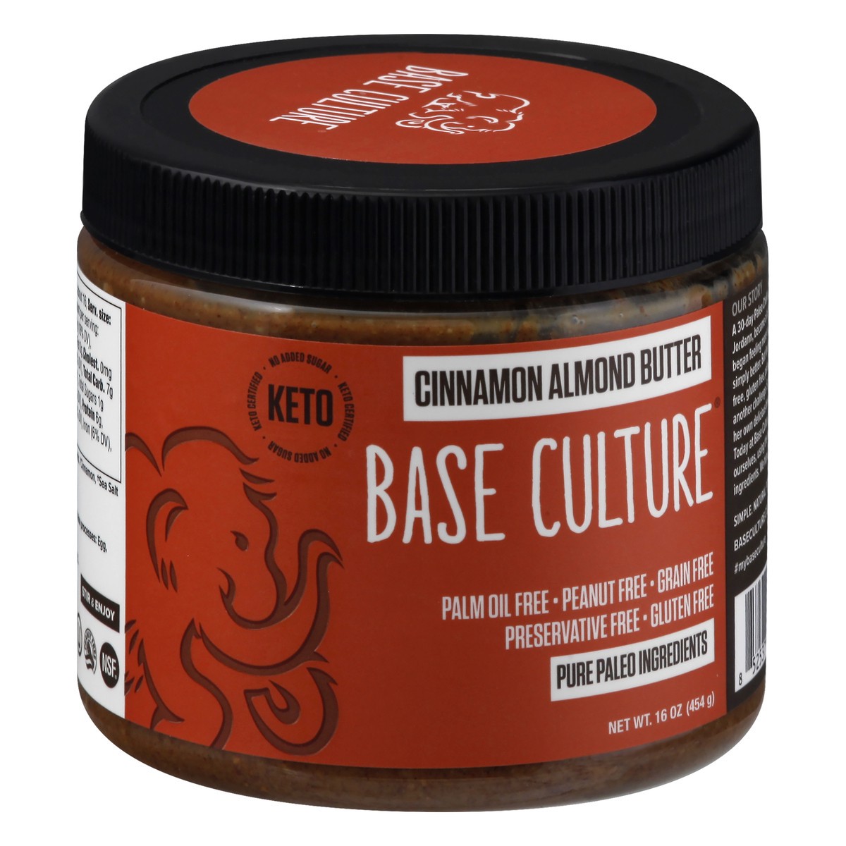 slide 11 of 13, Base Culture Cinnamon Almond Butter 16 oz, 16 oz