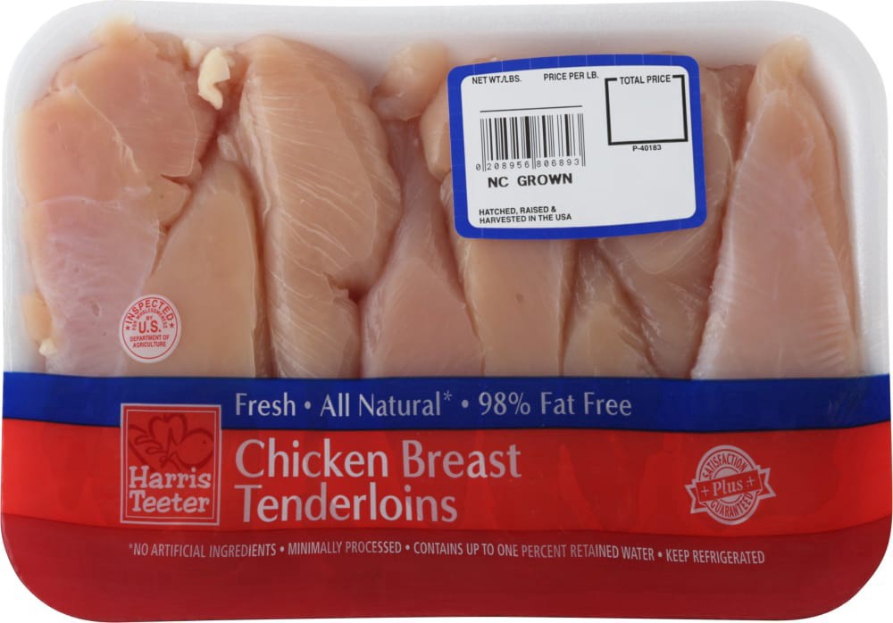 slide 1 of 1, Harris Teeter Chicken Breasts - Tenderloins, per lb