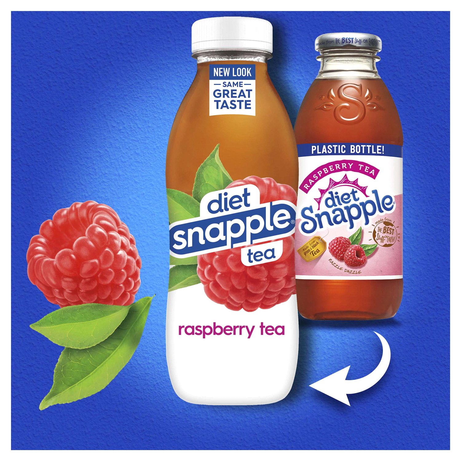 slide 2 of 4, Snapple Zero Sugar Raspberry Tea, 16 fl oz recycled plastic bottle, 16 fl oz