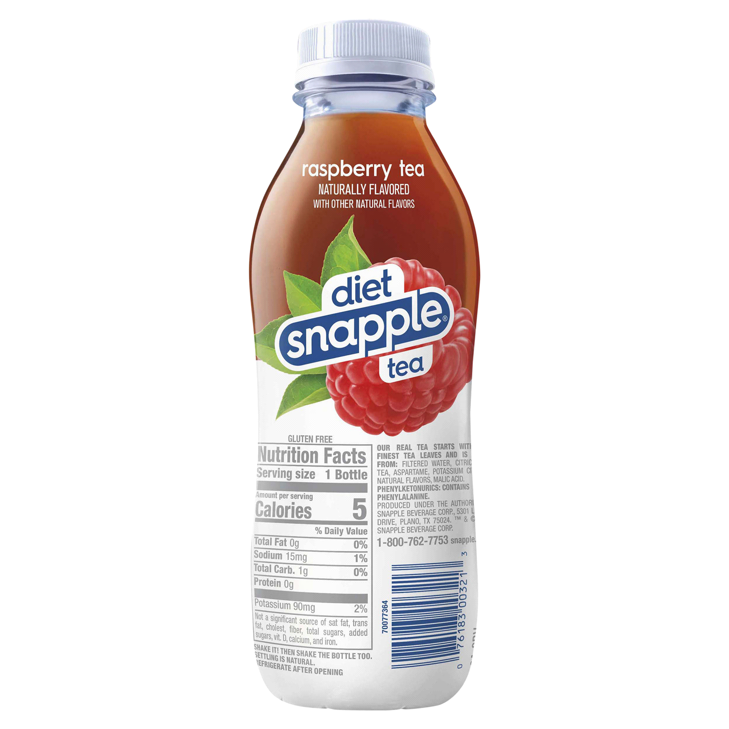 slide 3 of 4, Snapple Zero Sugar Raspberry Tea, 16 fl oz recycled plastic bottle, 16 fl oz
