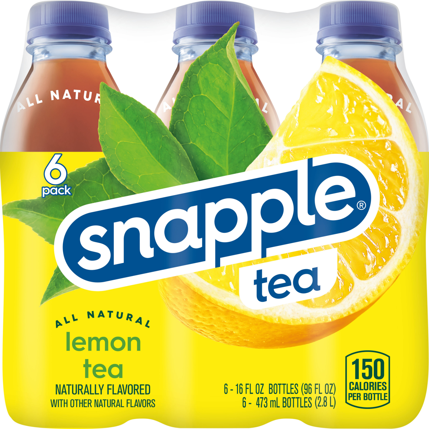 slide 4 of 6, Snapple 6 Pack Lemon Tea 6 - 16 fl oz Bottles, 6 ct; 16 oz