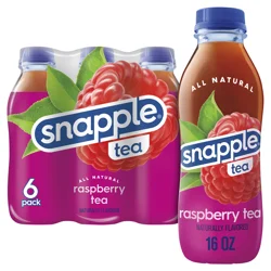 Snapple Raspberry Tea, 16 fl oz recycled plastic bottle, 6 pack