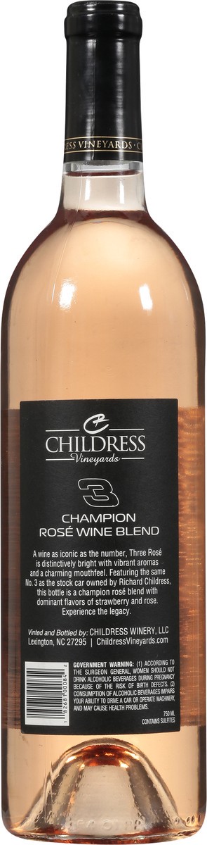 slide 2 of 9, Childress Vineyards Three Champion Rose Wine Blend 750 ml, 750 ml