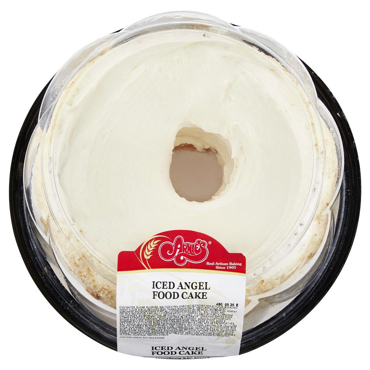 slide 1 of 5, ARNIES Arnie's Bakery Iced Angel Food Cake, 22 oz