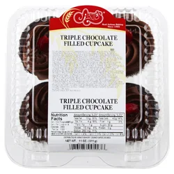 Arnie's Bakery Gourmet Cupcakes, Triple Chocolate Filled