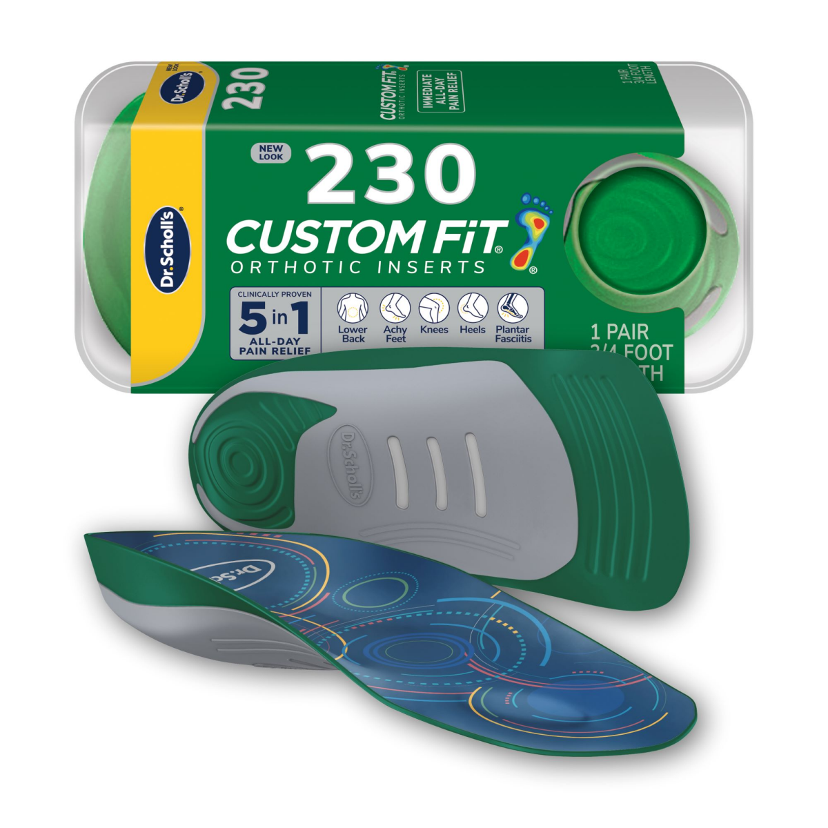 slide 1 of 5, Dr. Scholl's Custom Fit Orthotic Inserts, 1 ct