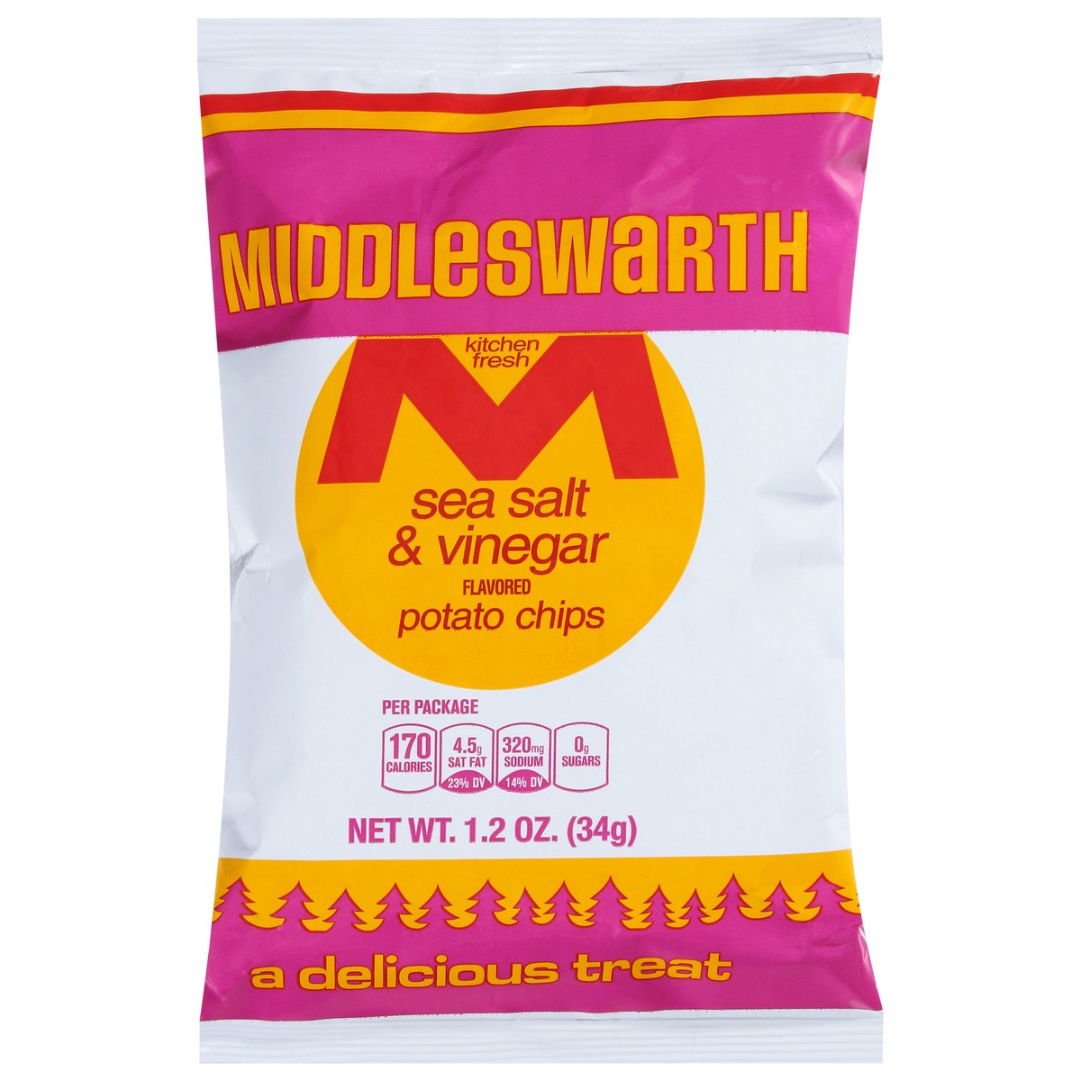 slide 1 of 14, Middleswarth Salt & Vinegar Chips, 2.125 oz