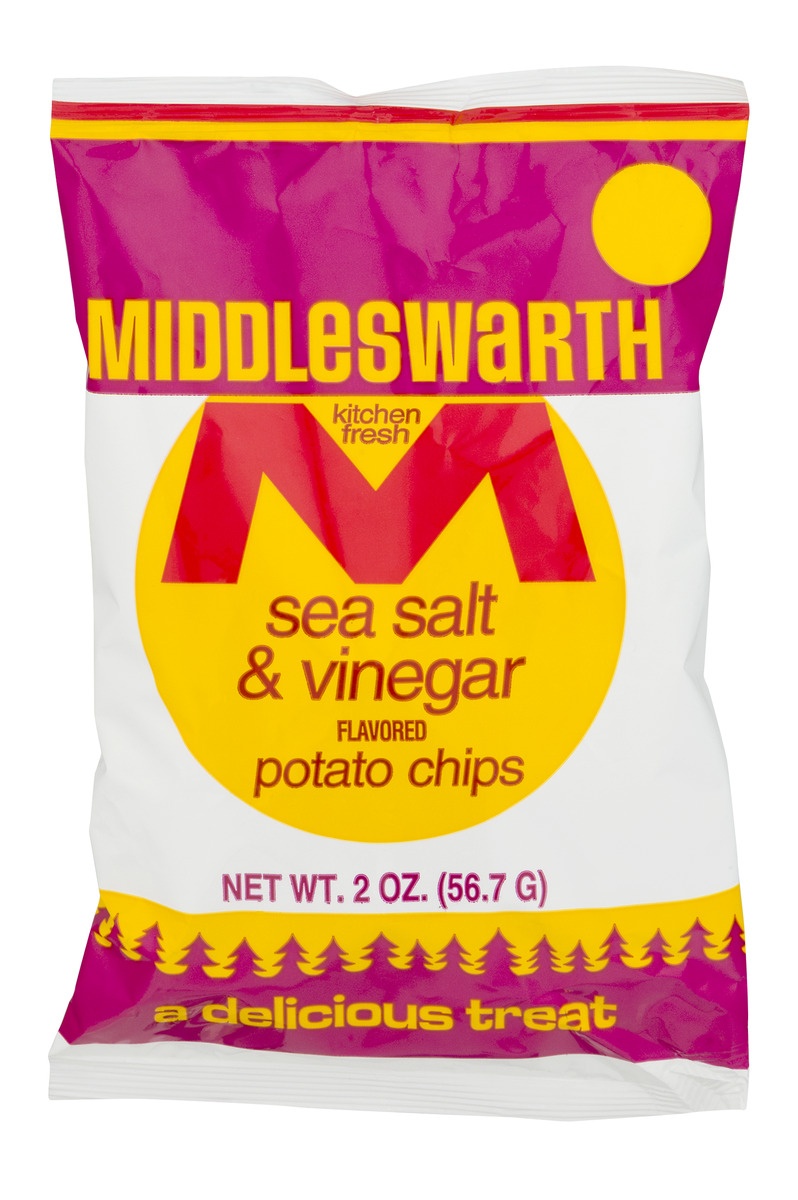 slide 1 of 1, Middleswarth Salt & Vinegar Chips, 2.125 oz