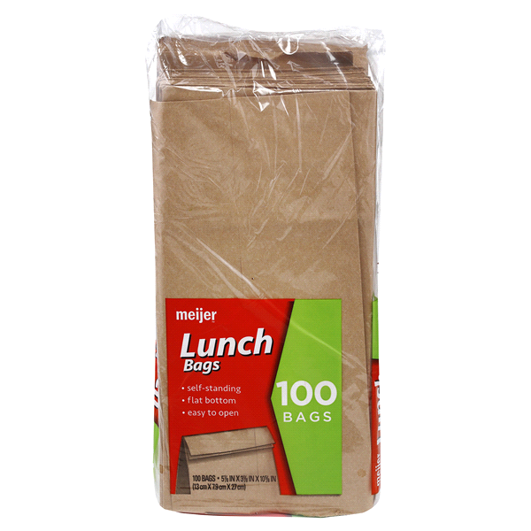 slide 1 of 1, Meijer Lunch Bags, 100 ct