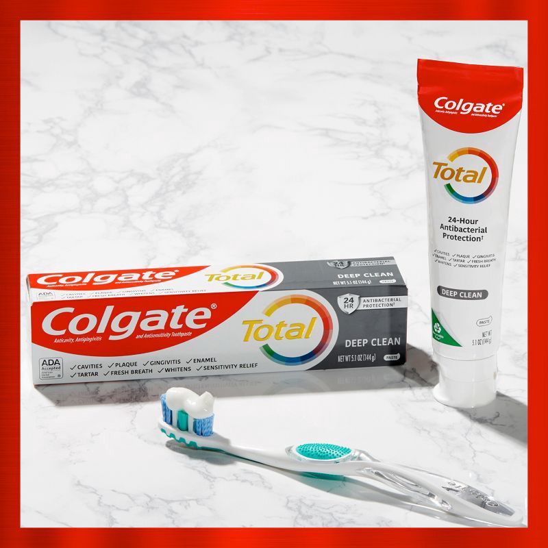 slide 2 of 10, Colgate Total Deep Clean Whitening Toothpaste - Mint - 5.1oz, 5.1 oz