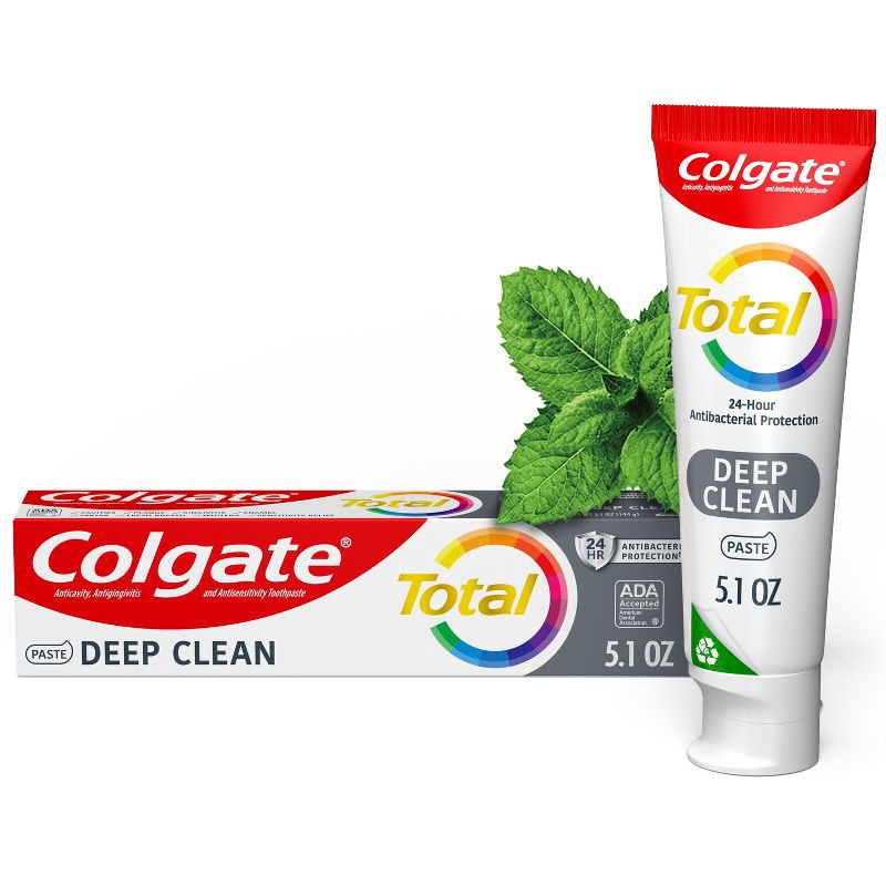 slide 9 of 10, Colgate Total Deep Clean Whitening Toothpaste - Mint - 5.1oz, 5.1 oz