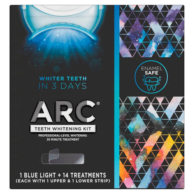 slide 2 of 10, ARC Oral Care ARC Blue Light Teeth Whitening Kit, 1 Blue Light + 14 Treatments, 1 ct