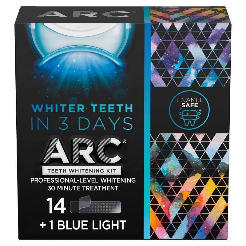 slide 1 of 10, ARC Oral Care ARC Blue Light Teeth Whitening Kit, 1 Blue Light + 14 Treatments, 1 ct