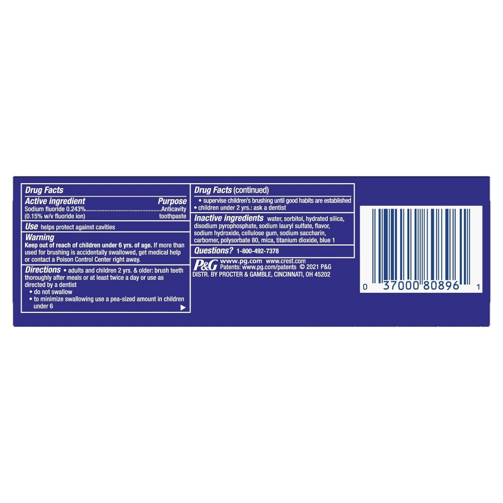 slide 5 of 5, Crest 3D White Stain Eraser Polishing Mint Teeth Whitening Toothpaste - 3.1 oz, 3.1 oz