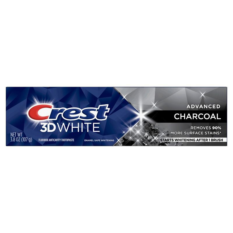 slide 1 of 10, Crest 3D White Advanced Charcoal Teeth Whitening Toothpaste - 3.3 oz, 3.3 oz