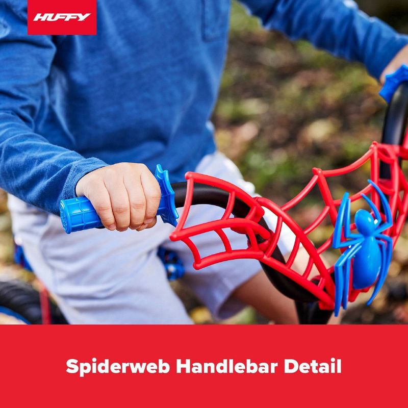 slide 9 of 10, Huffy Marvel Spider-Man Kids' Bike - 16" Wheels - Training Wheels - Black, 1 ct