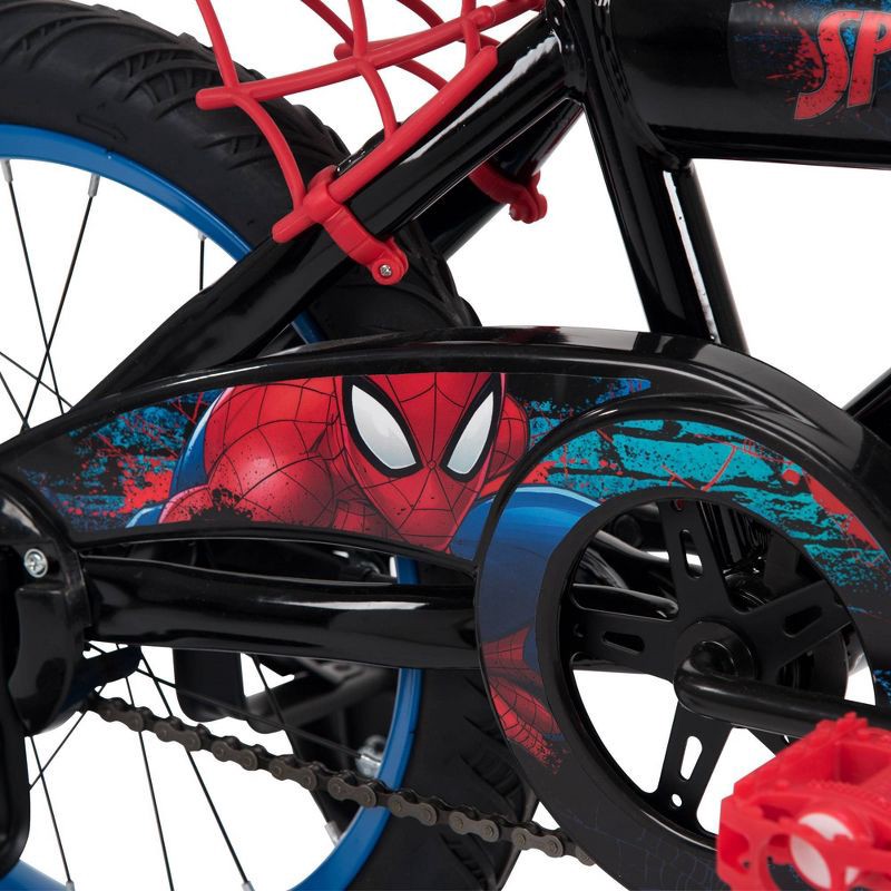 slide 8 of 10, Huffy Marvel Spider-Man Kids' Bike - 16" Wheels - Training Wheels - Black, 1 ct