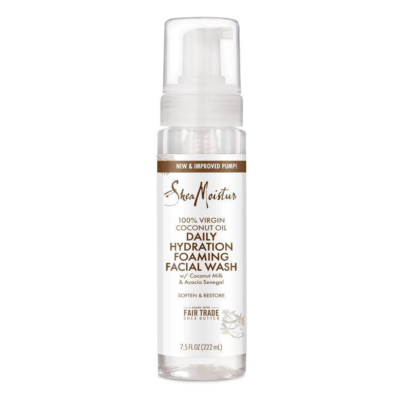 slide 2 of 10, SheaMoisture 100% Virgin Coconut Oil Daily Hydration Foaming Facial Wash - 7.5 fl oz, 7.5 fl oz