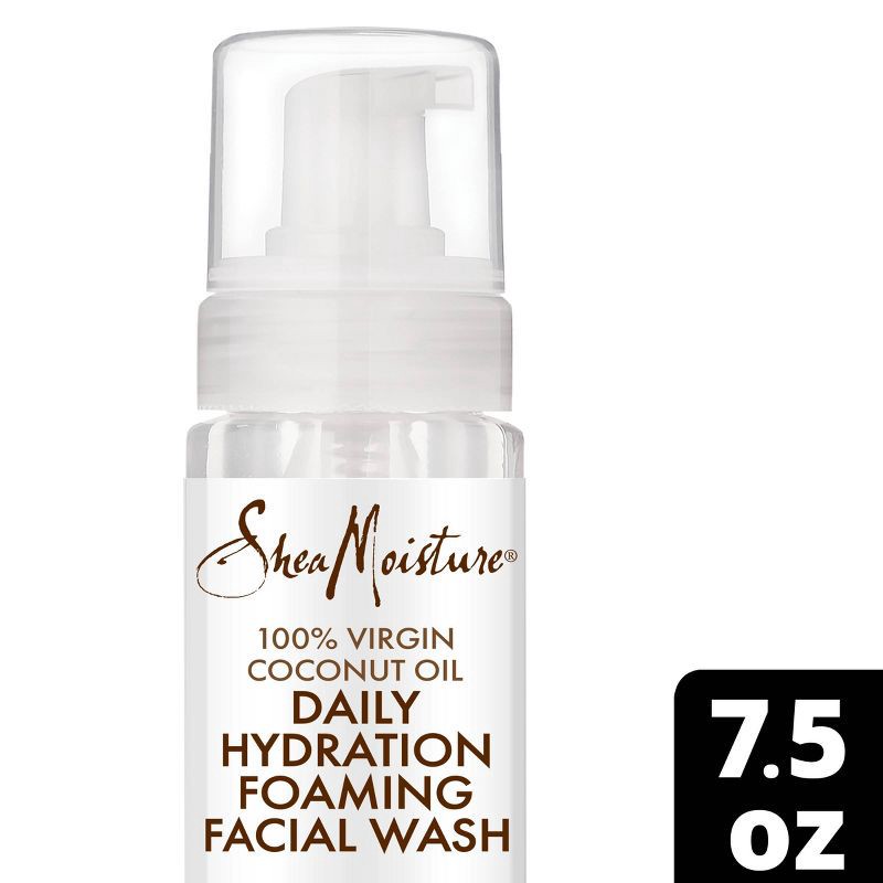 slide 1 of 5, SheaMoisture 100% Virgin Coconut Oil Daily Hydration Foaming Facial Wash - 7.5 fl oz, 7.5 fl oz