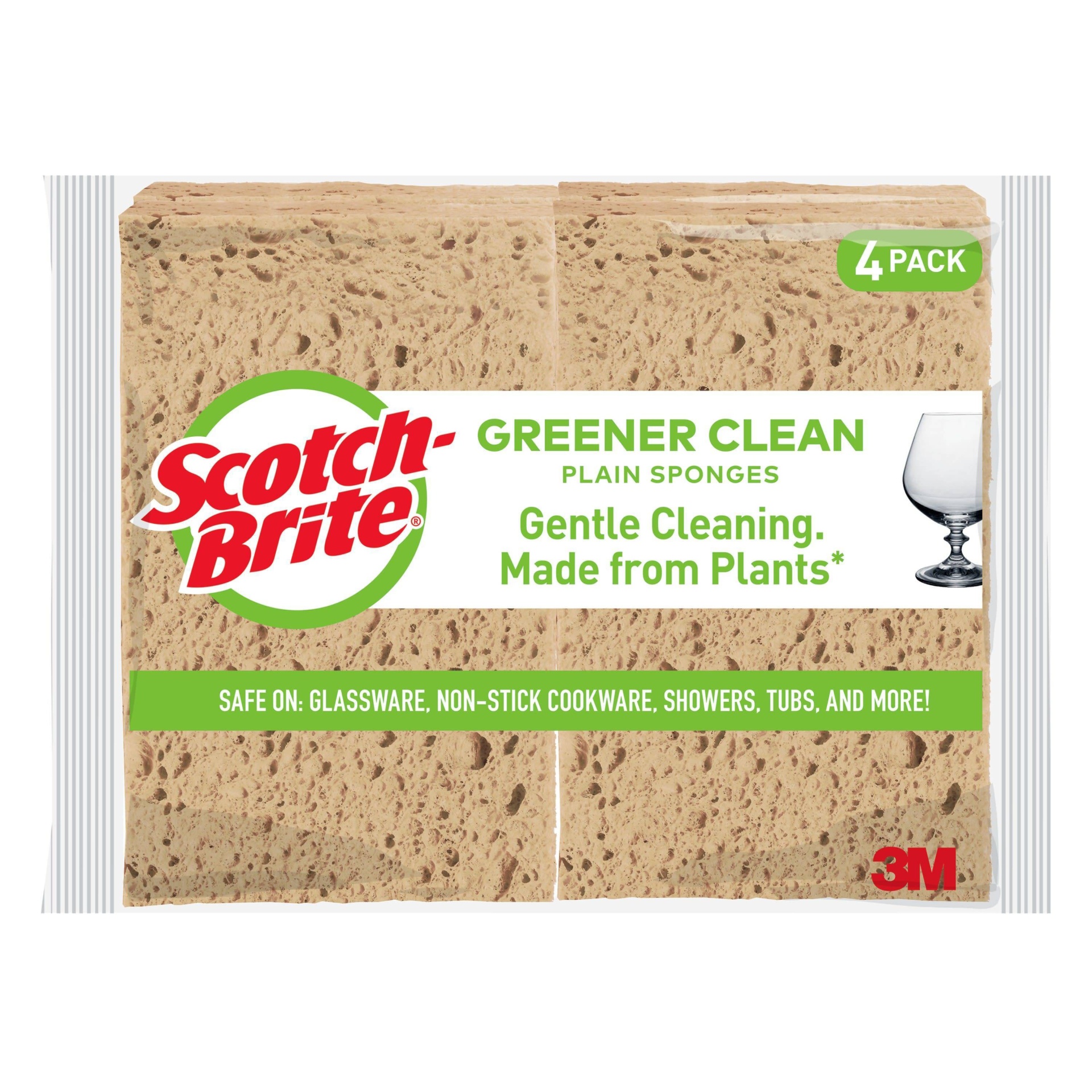 slide 1 of 2, Scotch-Brite Greener Clean Absorbent Sponge, 4 ct