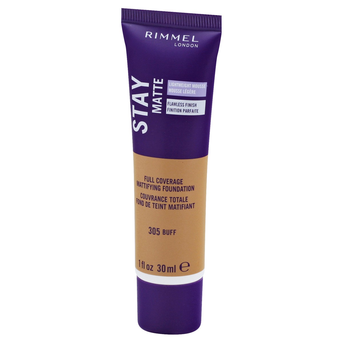 slide 2 of 9, COTY RIMMEL LONDON Rimmel London Stay Matte Liquid Mousse - 305 Buff - Foundation, Lightweight, Shine Control, Oil-Free, 1oz, 1 fl oz