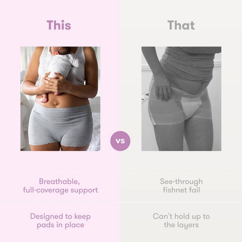 slide 6 of 6, Frida Mom Disposable Postpartum Underwear Boy Shorts Briefs - Regular 8ct, 8 ct