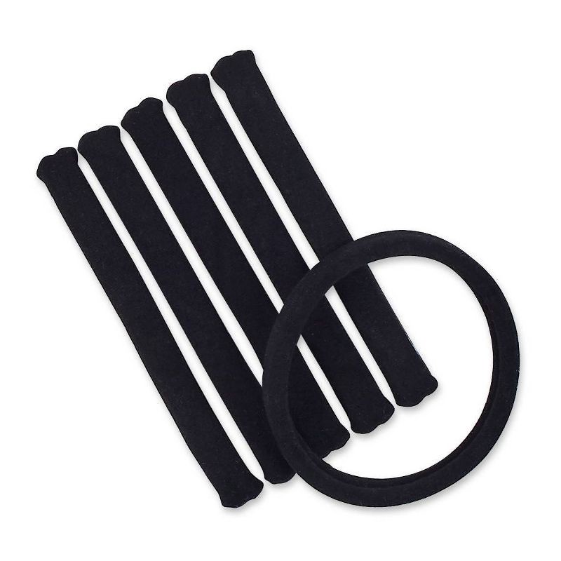 scunci scünci No Damage Super Comfy Hosiery Elastic Hair Ties Black