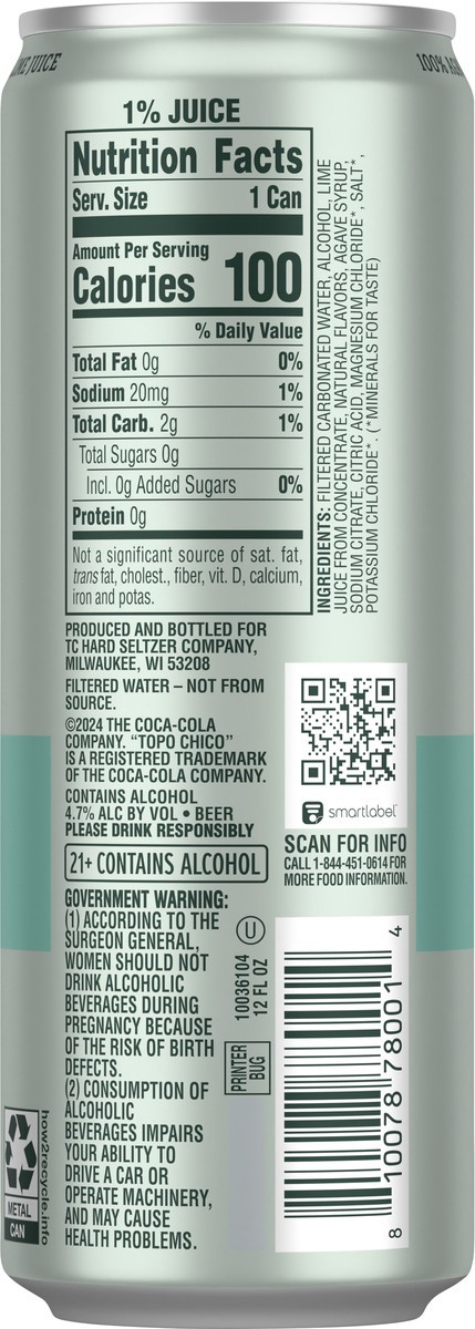 slide 8 of 12, Topo Chico Ranch Water Signature Lime Hard Seltzer 12 fl oz, 12 fl oz