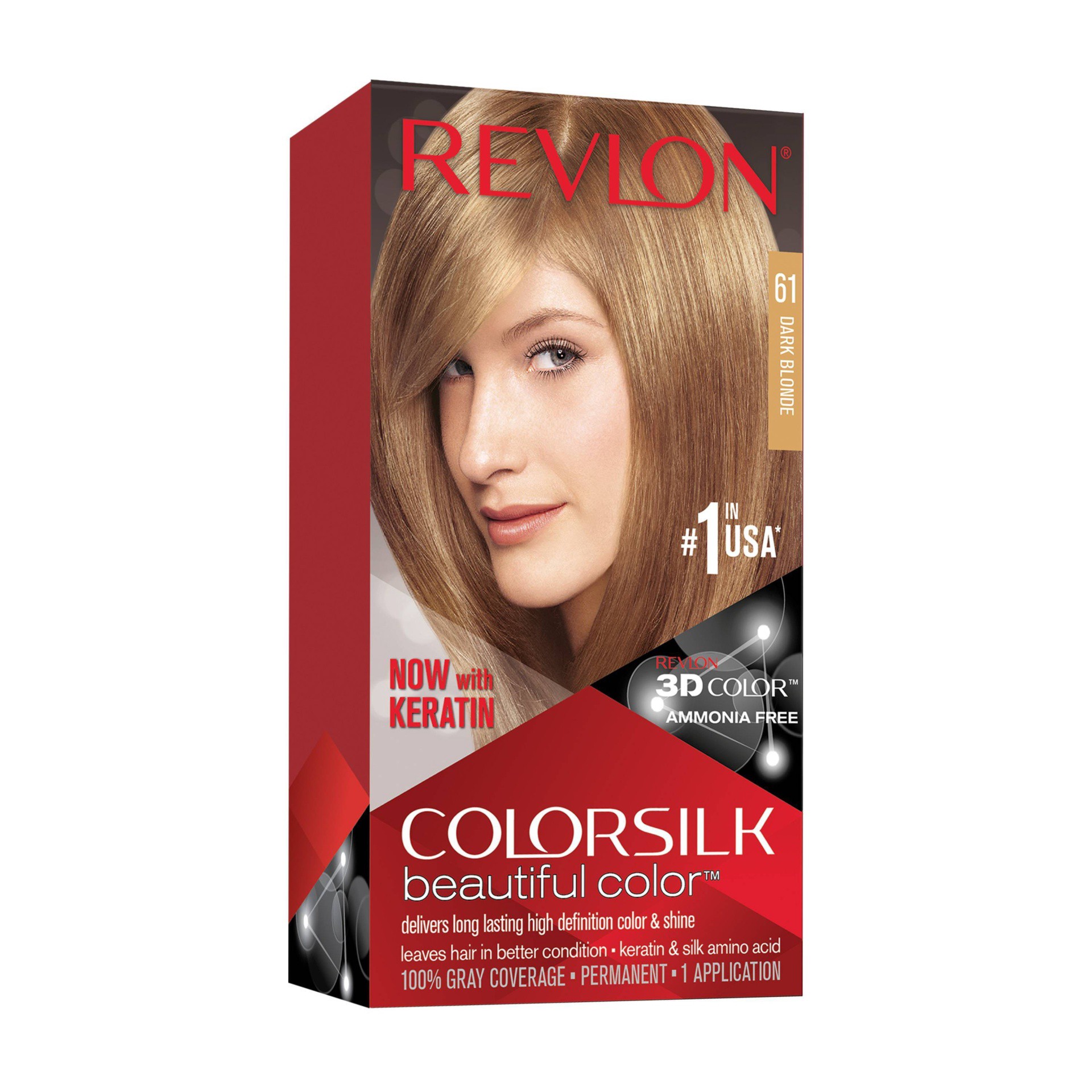 slide 1 of 5, Revlon ColorSilk Beautiful Permanent Hair Color - 4.4 fl oz - 61 Dark Blonde - 1 kit, 1 ct