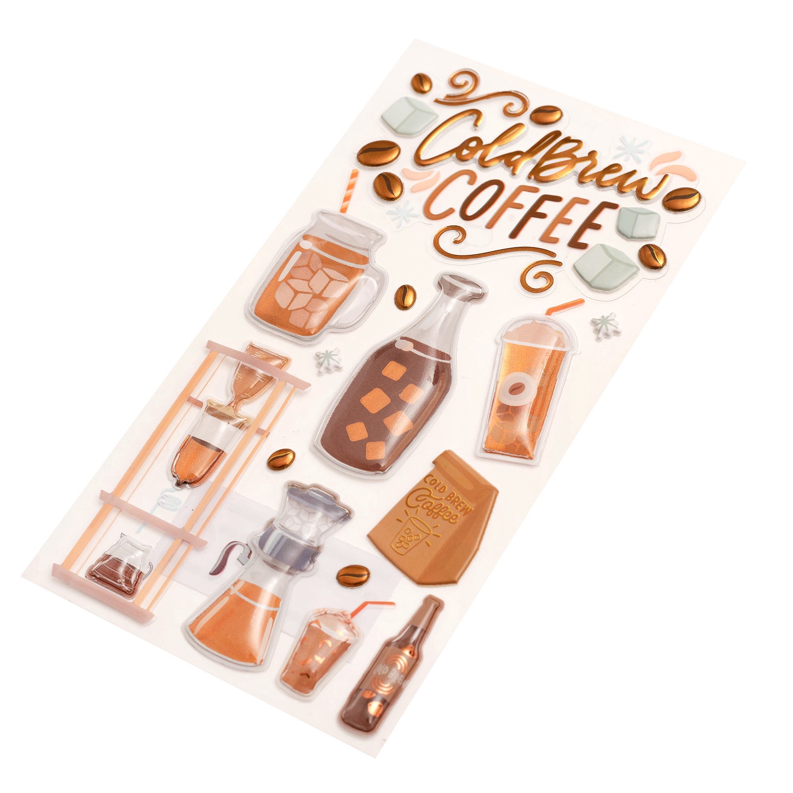 slide 3 of 3, Cold Brew Coffee Stickers By Recollections, 3.75 in x 6.75 in