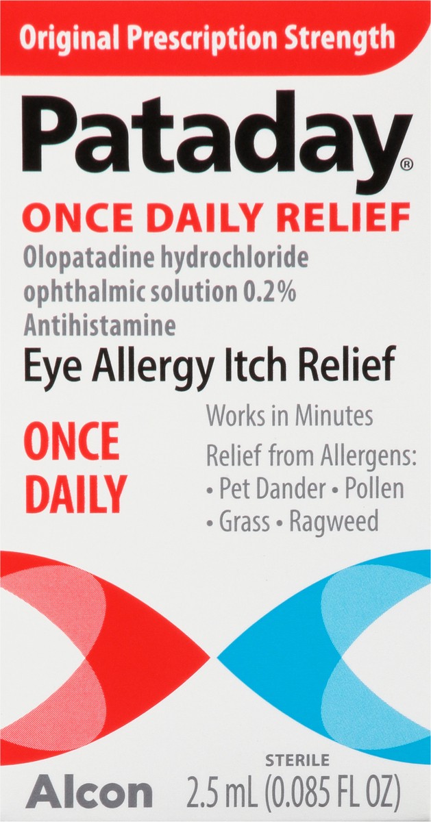 slide 1 of 9, Pataday Once Daily Eye Allergy Itch Relief Drops 2.5 mL, 0.09 fl oz