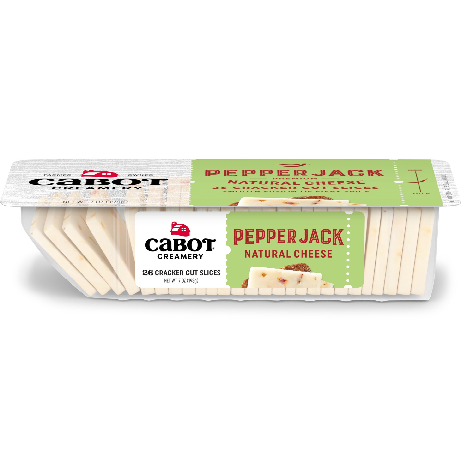 slide 1 of 1, Cabot Creamery Cracker Cut Pepper Jack Cheddar Cheese 7 oz (Refrigerated Vacuum Pack), 7 oz