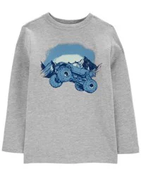 Oshkosh Kid Monster Truck Graphic Tee Grey XS