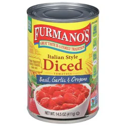 Furmano's Italian Style Diced Tomatoes with Basil, Garlic & Oregano - 14.5 oz