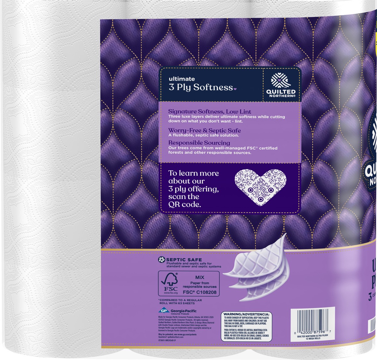slide 5 of 5, Quilted Northern Ultra Plush Toilet Paper, 12 Mega Rolls, 12 ct