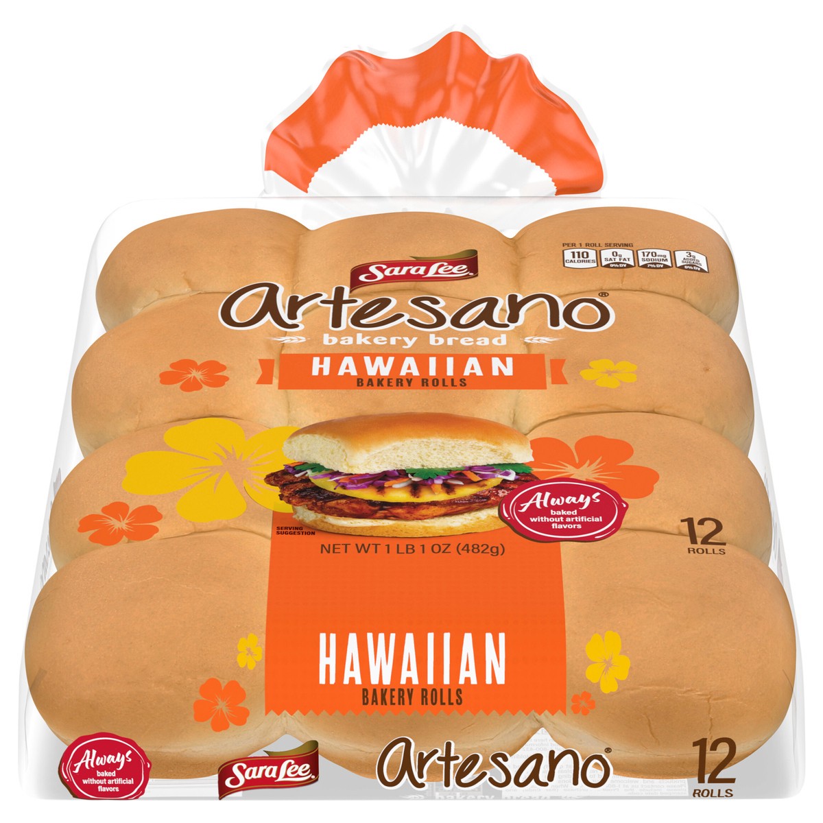 slide 2 of 4, Sara Lee Artesano Hawaiian Dinner Rolls, 12 ct